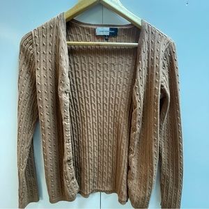 JONES WEAR STUDIO rib knit button up cardigan size small